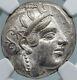 Athens Greece 455bc Ancient Silver Greek Tetradrachm Coin Athena Owl Ngc I87807