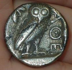 ATHENS Greece, Ancient Silver Greek TETRADRACHM Coin Athena Owl, No Reserve