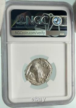 ATHENS Greece Silver Greek TETRADRACHM Coin Athena FULL CREST OWL NGC i84882