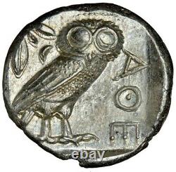 ATTICA. Athens OWL AR Tetradrachm 23mm 17.21gm NGC Ch AU 4/5 4/5 002