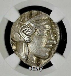 ATTICA Athens Owl 440-404 BC AR Tetradrachm NGC Ch XF 5+5 CERTIFIED BY WINGS