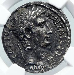 AUGUSTUS Authentic Ancient 27BC Rome ORONTES Vintage Roman Coin TYCHE NGC i90665
