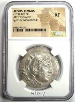 Aeolis Temnus Alexander the Great III AR Tetradrachm Coin 200-170 BC NGC XF