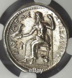 Alexander the Great AR Tetradrachm Coin 336-323 BC Certified NGC AU Rare