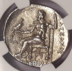 Alexander the Great AR Tetradrachm Coin 336-323 BC Certified NGC Choice AU