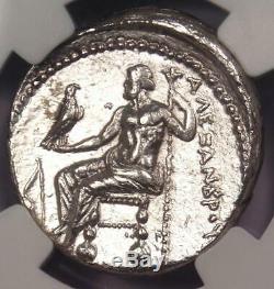 Alexander the Great AR Tetradrachm Coin 336-323 BC, Lifetime NGC Choice AU