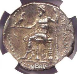Alexander the Great AR Tetradrachm Coin 336-323 BC NGC Choice AU Nice