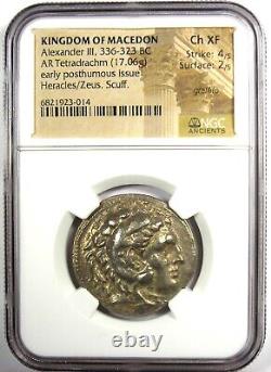 Alexander the Great III AR Tetradrachm 336-323 BC Certified NGC Choice XF (EF)