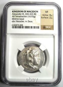 Alexander the Great III AR Tetradrachm 336 BC NGC VF Rare Lifetime Issue