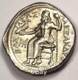 Alexander the Great III AR Tetradrachm Coin 336-323 BC AU Condition Rare