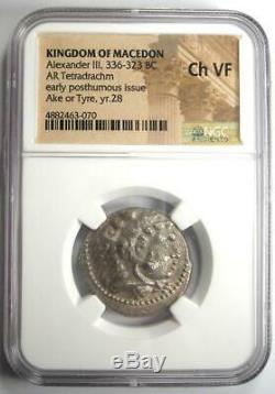Alexander the Great III AR Tetradrachm Coin 336-323 BC Certified NGC Choice VF