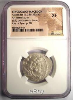 Alexander the Great III AR Tetradrachm Coin 336-323 BC Certified NGC XF