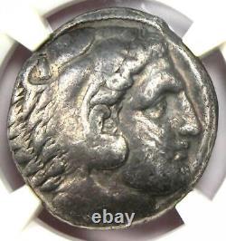 Alexander the Great III AR Tetradrachm Coin 336 BC NGC Fine Lifetime Issue