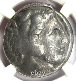 Alexander the Great III AR Tetradrachm Coin 336 BC NGC Fine Lifetime Issue