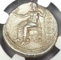 Alexander the Great III AR Tetradrachm Coin 336 BC. NGC XF Rare Lifetime Issue
