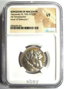 Alexander the Great III AR Tetradrachm Seleucus I Coin 336-323 BC NGC VF