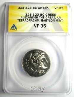 Alexander the Great III AR Tetradrachm Silver Coin 325-323 BC ANACS VF35