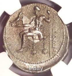 Alexander the Great III AR Tetradrachm Silver Coin 336-323 BC Certified NGC XF