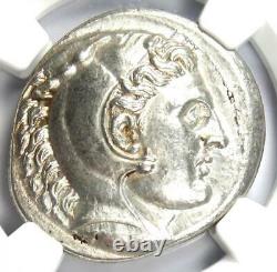 Alexander the Great III AR Tetradrachm Silver Coin 336-323 BC NGC Choice AU