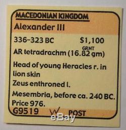 Alexander the Great III Macedon Tetradrachm Coin. Mesembria, 336-323 BC. Nice XF