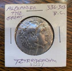 Alexander the Great Tetradrachm 336-323 BC VF Rare Ancient Coin Free Shipping