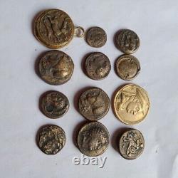 Ancient 12 Roman Greek Old Bronze Silver Tetradrachm Dinarius Coins