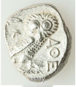 Ancient Athens Athena & Owl 393-294 BC AR late mass issue tetradrachm AU
