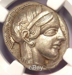 Ancient Athens Athena Owl Tetradrachm Coin 440-404 BC NGC Choice XF, Test Cut
