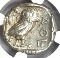 Ancient Athens Greece Athena Owl AR Tetradrachm Silver Coin 440-404 BC NGC XF