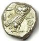Ancient Athens Greece Athena Owl Tetradrachm Coin (393-294 Bc) Choice Xf