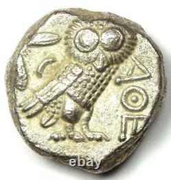 Ancient Athens Greece Athena Owl Tetradrachm Coin (393-294 BC) Choice XF