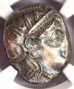 Ancient Athens Greece Athena Owl Tetradrachm Coin (393-294 BC) NGC AU