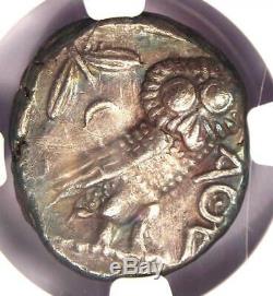 Ancient Athens Greece Athena Owl Tetradrachm Coin (393-294 BC) NGC Choice XF