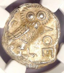 Ancient Athens Greece Athena Owl Tetradrachm Coin (393-294 BC) NGC MS (UNC)