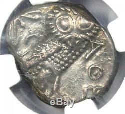 Ancient Athens Greece Athena Owl Tetradrachm Coin (393-294 BC) NGC XF (EF)