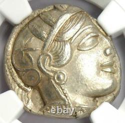 Ancient Athens Greece Athena Owl Tetradrachm Coin 440-404 BC Certified NGC AU