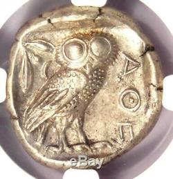 Ancient Athens Greece Athena Owl Tetradrachm Coin (440-404 BC) NGC AU