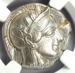 Ancient Athens Greece Athena Owl Tetradrachm Coin (440-404 BC) NGC AU, Test Cuts