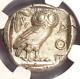 Ancient Athens Greece Athena Owl Tetradrachm Coin (440-404 Bc) Ngc Choice Au