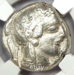 Ancient Athens Greece Athena Owl Tetradrachm Coin (440-404 BC) NGC Choice Fine