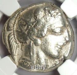 Ancient Athens Greece Athena Owl Tetradrachm Coin (440-404 BC) NGC Choice Fine