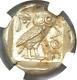Ancient Athens Greece Athena Owl Tetradrachm Coin (440-404 Bc) Ngc Ms (unc)