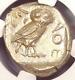 Ancient Athens Greece Athena Owl Tetradrachm Coin (440-404 Bc) Ngc Ms (unc)