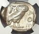 Ancient Athens Greece Athena Owl Tetradrachm Coin (440-404 Bc) Ngc Vf