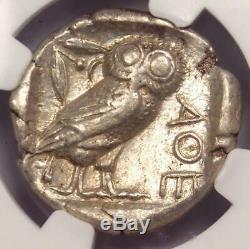 Ancient Athens Greece Athena Owl Tetradrachm Coin (440-404 BC) NGC XF