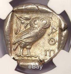 Ancient Athens Greece Athena Owl Tetradrachm Coin (440-404 BC) NGC XF (EF)
