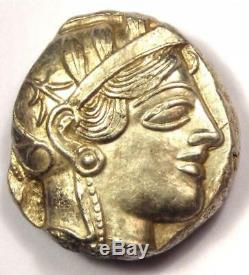 Ancient Athens Greece Athena Owl Tetradrachm Coin (454-404 BC) AU Condition