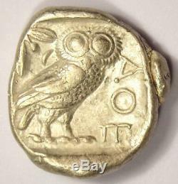 Ancient Athens Greece Athena Owl Tetradrachm Coin (454-404 BC) Choice VF
