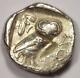 Ancient Athens Greece Athena Owl Tetradrachm Coin (454-404 Bc) Fine Condition