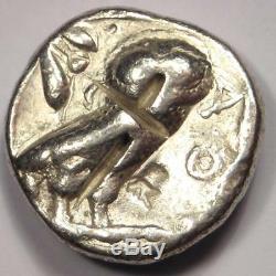 Ancient Athens Greece Athena Owl Tetradrachm Coin (454-404 BC) Fine Condition